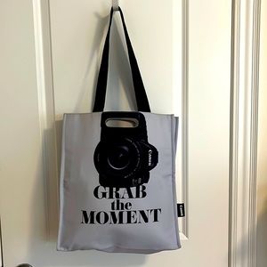 Canon camera graphic tote